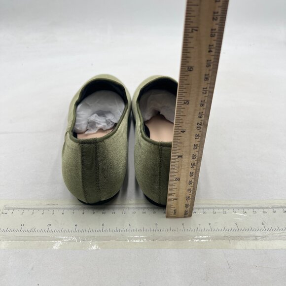 FYS Olive Drab Comfortable Slip On Loafers Round Toe Ballet Flats Walking Shoes - Picture 5 of 8